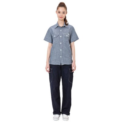 画像11: レディース 半袖シャンブレーシャツ [LCS43005] Lee-リー