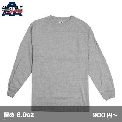 画像1: 6.0oz長袖Tシャツ(リブ有)   [1304] ALSTYLE-アルスタイル