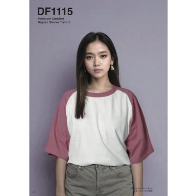 画像2: 6.6oz プレミアムコンフォート ラグランTシャツ [DF1115] D-FACTORY-ディーファクトリー