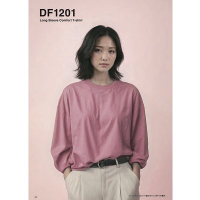 画像2: 6.6oz プレミアムコンフォート 長袖Tシャツ [DF1201] D-FACTORY-ディーファクトリー