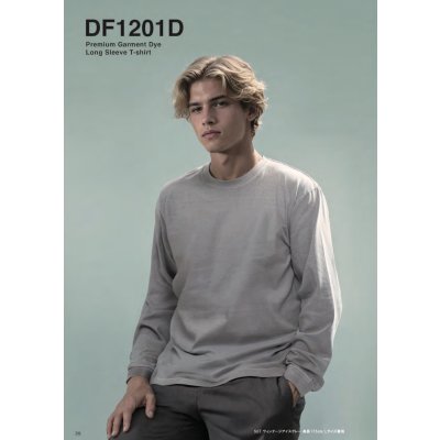 画像4: 6.6oz プレミアムガーメントダイ 長袖Tシャツ [DF1201D] D-FACTORY-ディーファクトリー