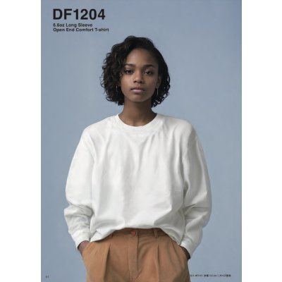 画像3: 6.6oz オープンエンド コンフォート ロングスリーブTシャツ [DF1204] D-FACTORY-ディーファクトリー