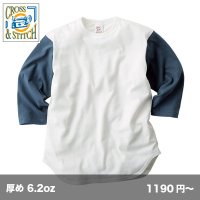 オープンエンド 3/4スリーブ　ベースボールTシャツ [OE1230] CROSS＆STITCH-クロスアンドスティッチ