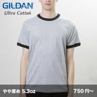 5.3oz ジャパンフィット リンガーTシャツ [76600] gildan-ギルダン