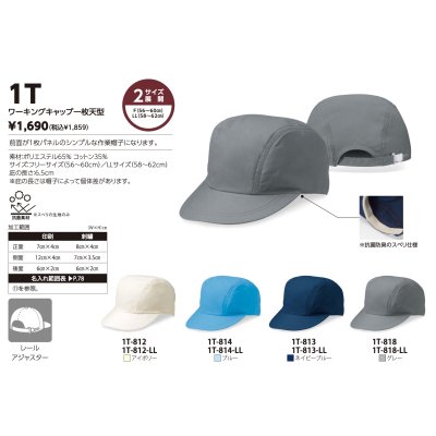 画像2: ワーキングキャップ 一枚天型 [1T] POINT SKYWARD-ポイント スカイワード