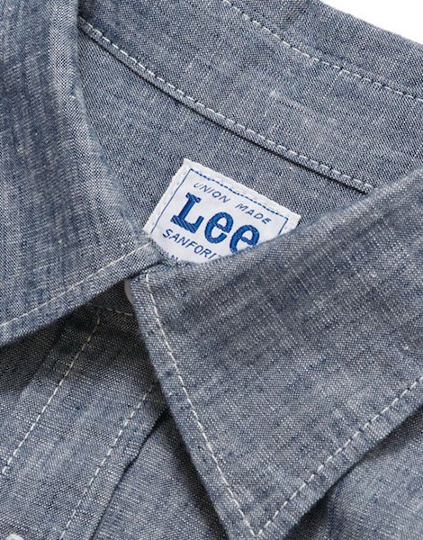 画像4: メンズ 半袖シャンブレーシャツ [LCS46005] Lee-リー (4)