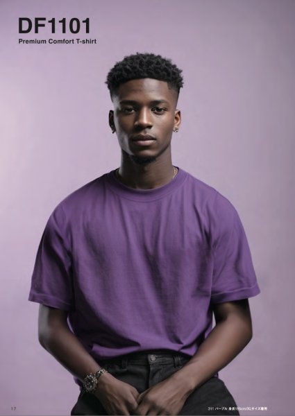 画像2: 6.6oz プレミアムコンフォートTシャツ [DF1101] D-FACTORY-ディーファクトリー (2)