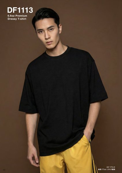 画像3: 6.6oz プレミアムドレッシーTシャツ [DF1113] D-FACTORY-ディーファクトリー (3)