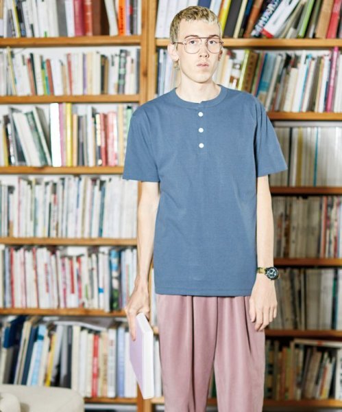 画像2: 6.2oz オープンエンド ヘンリーネックTシャツ [OE1120] CROSS＆STITCH-クロスアンドスティッチ (2)