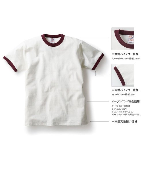 画像3: 6.2oz オープンエンド リンガーTシャツ [OE1121] CROSS＆STITCH-クロスアンドスティッチ (3)