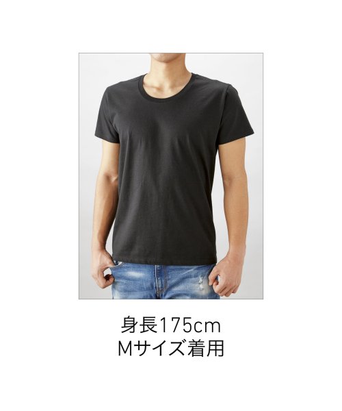 画像2: 4.3oz スリムフィットUネックTシャツ [SFU-114] TRUSS-トラス (2)
