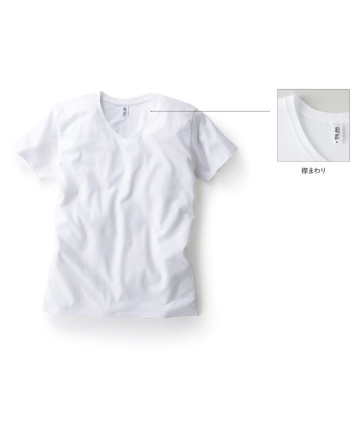 画像2: 4.3oz スリムフィットVネックTシャツ [SFV-113] TRUSS-トラス (2)