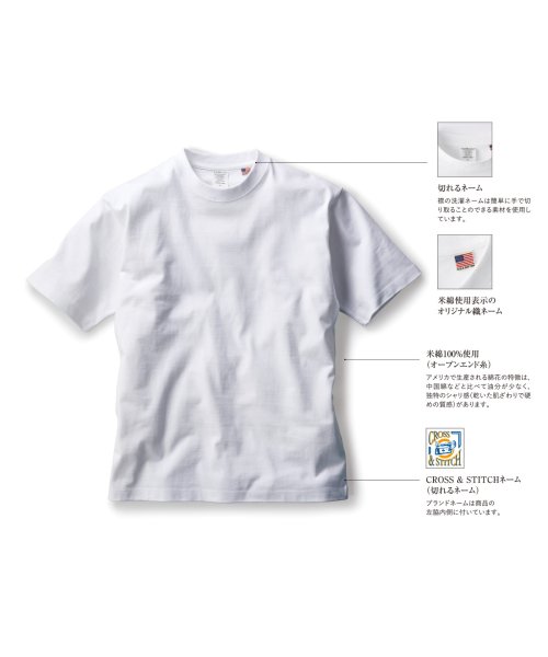 画像4: 8.1oz USAコットンTシャツ [UCS-950] CROSS&STITCH-クロスアンドスティッチ (4)