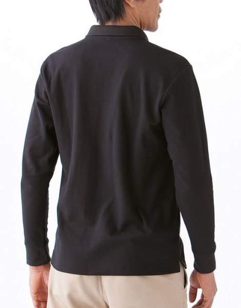 画像3: 6.5oz CVC鹿の子 長袖ポロシャツ(ポケット付) [MS3115] LIFEMAX-ライフマックス (3)