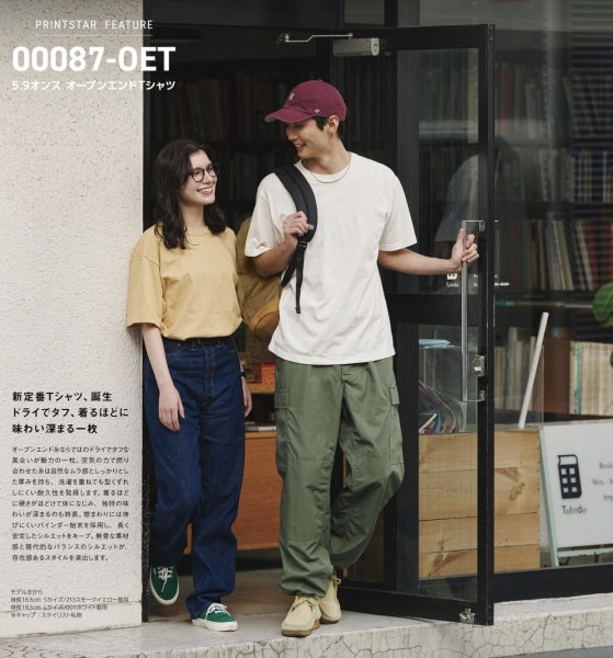 画像2: 5.9oz オープンエンドTシャツ [00087] printstar-プリントスター (2)