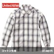 画像1: コットンチェック オープンカラー ロングスリーブシャツ [1694] United Athle-ユナイテッドアスレ (1)