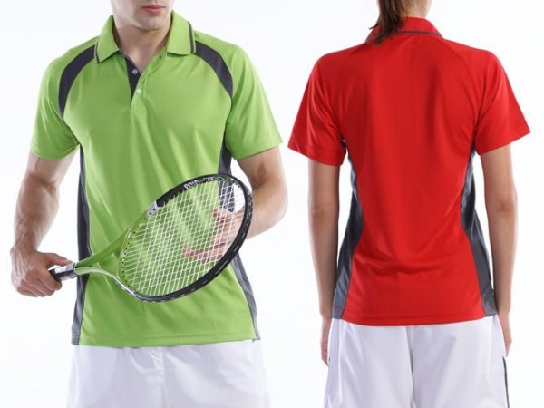 画像4: ベーシックテニスシャツ [P1710]  wundou-ウンドウ (4)