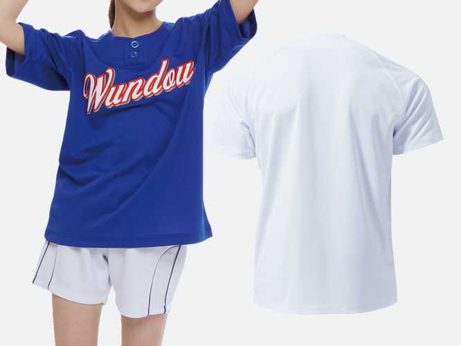 セミオープン ベースボールシャツ [P2710] wundou-ウンドウ-オリジナル刺繍プリント ジェイズファクトリー
